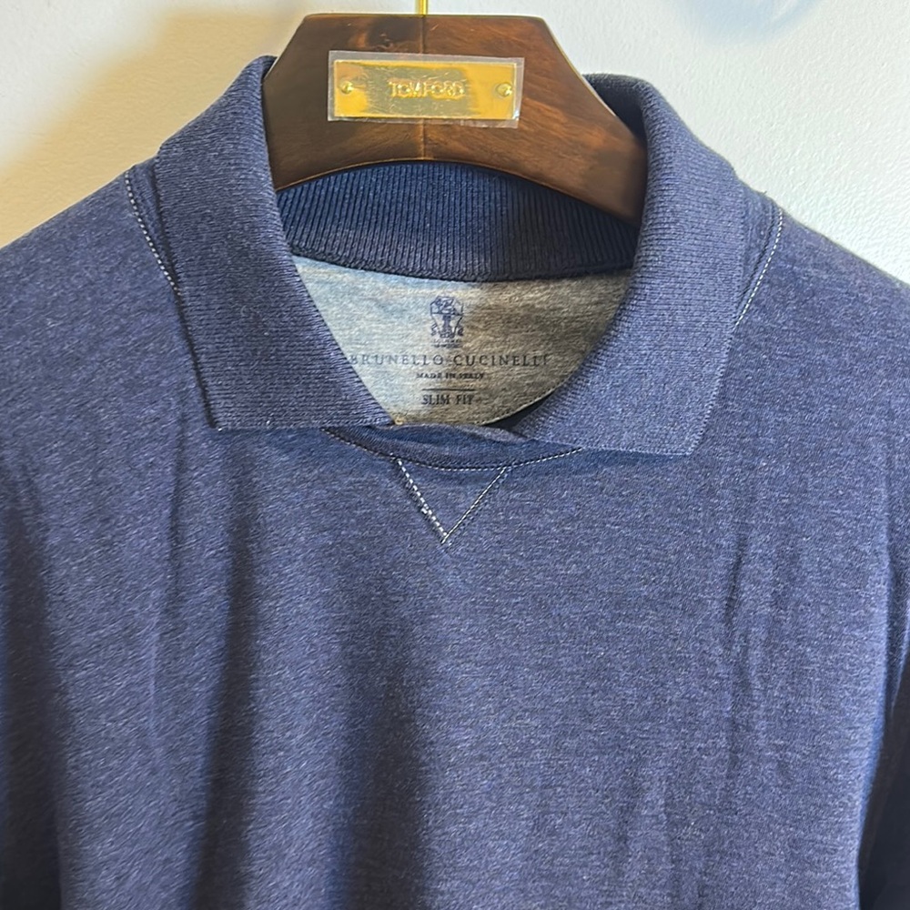 Brunello Cucinelli Blue Men's Shirt